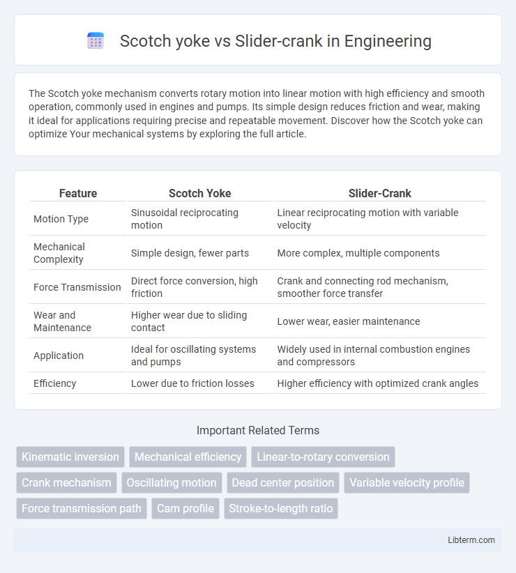 Slider-crank vs Scotch yoke in Engineering - What is The Difference?