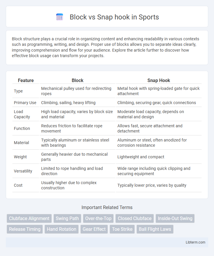 Snap hook vs Block in Sports - What is The Difference?