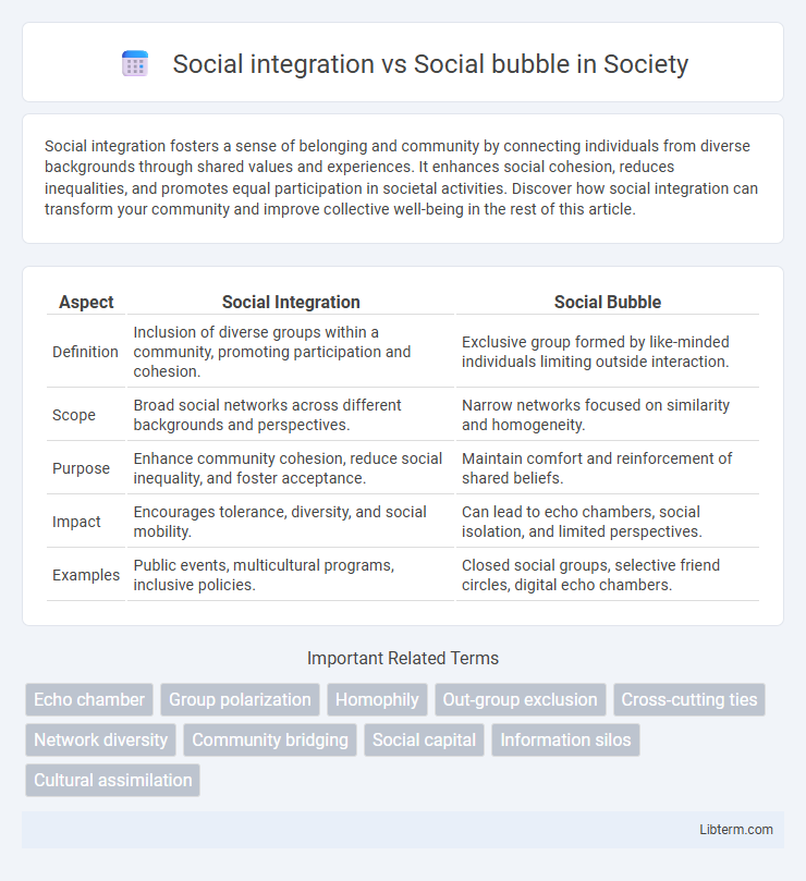 Social bubble vs Social integration in Society - What is The Difference?