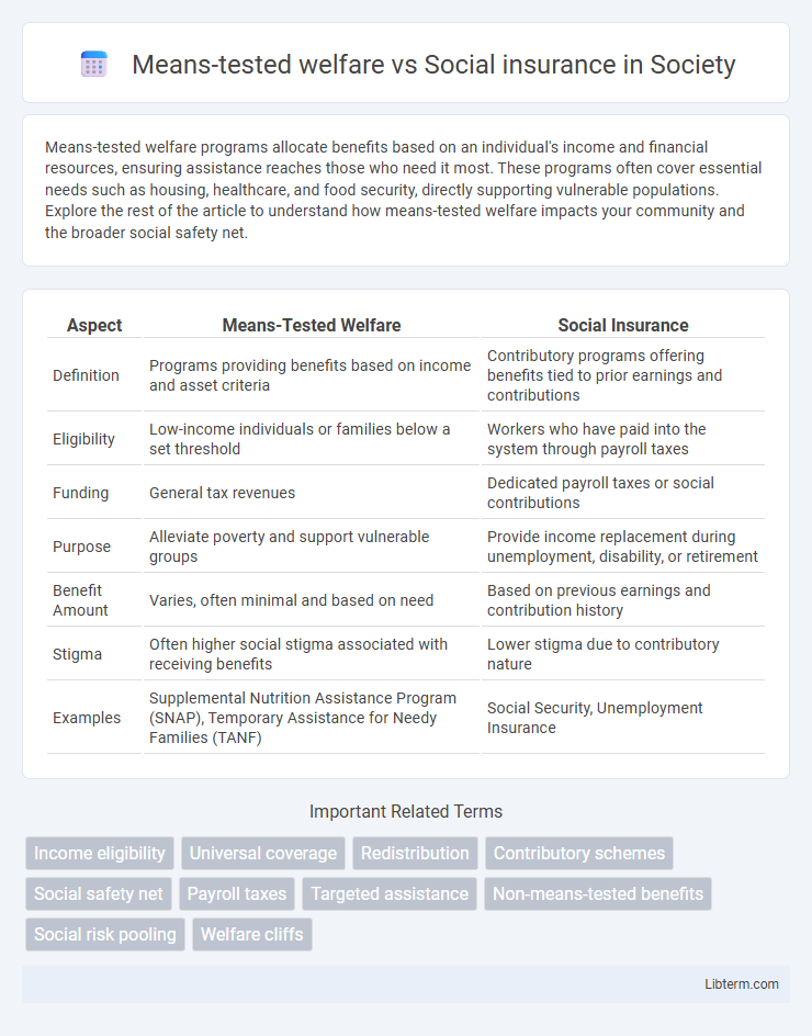 Social insurance vs Means-tested welfare in Society - What is The Difference?
