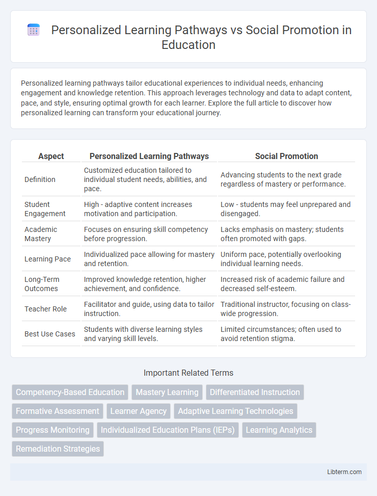 Social Promotion vs Personalized Learning Pathways in Education - What is The Difference?