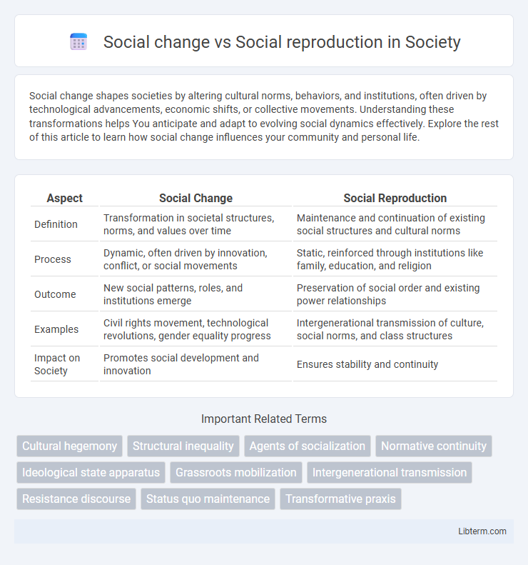 Social reproduction vs Social change in Society - What is The Difference?
