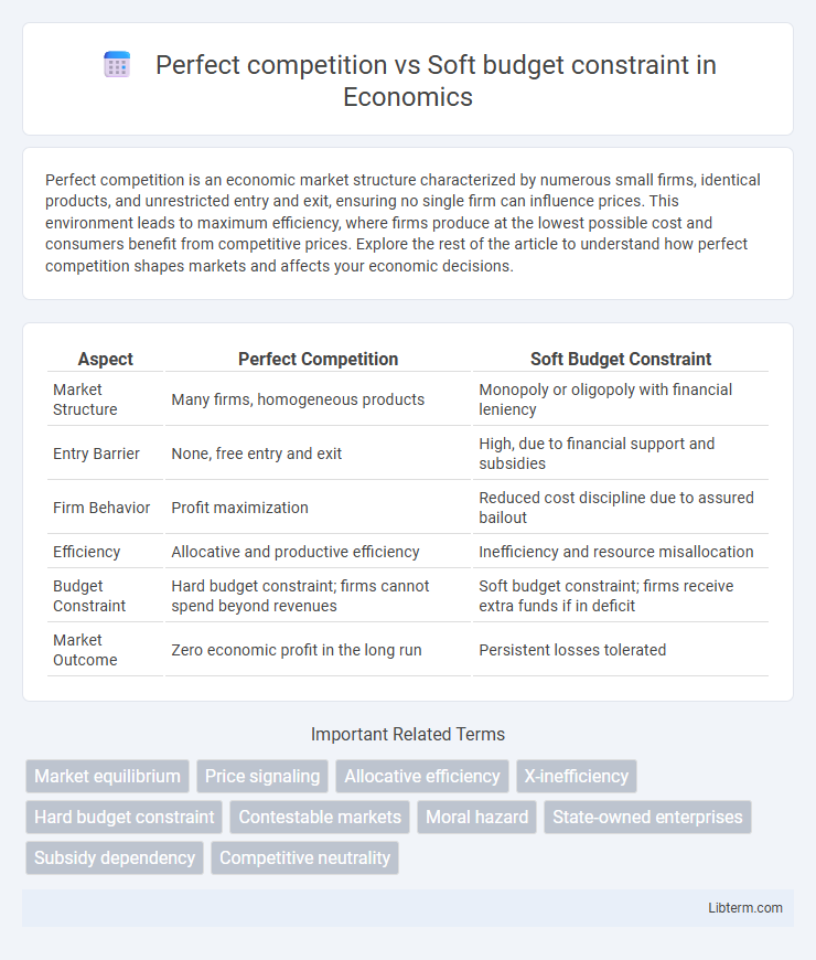 Soft budget constraint vs Perfect competition in Economics - What is The Difference?