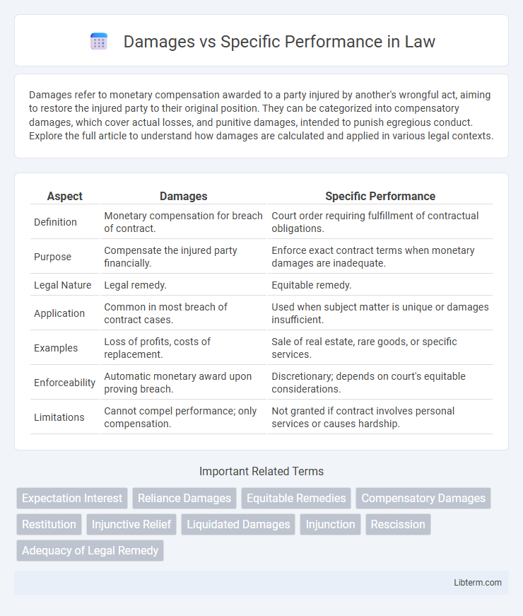 Specific Performance vs Damages in Law - What is The Difference?
