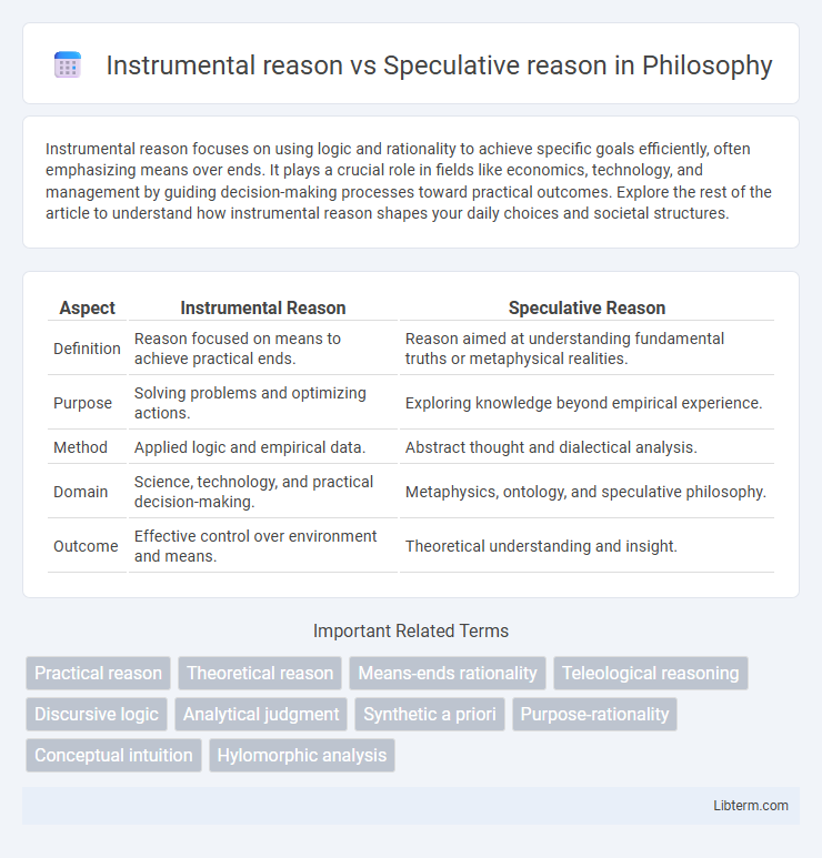Speculative reason vs Instrumental reason in Philosophy - What is The Difference?