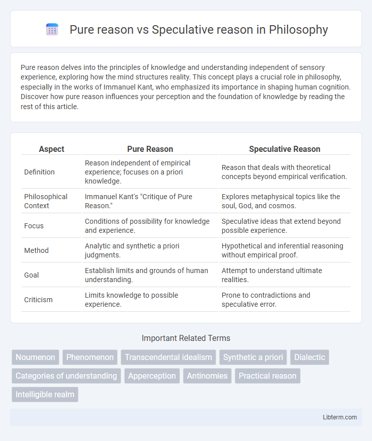 Speculative reason vs Pure reason in Philosophy - What is The Difference?