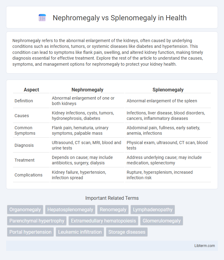 Splenomegaly vs Nephromegaly in Health - What is The Difference?