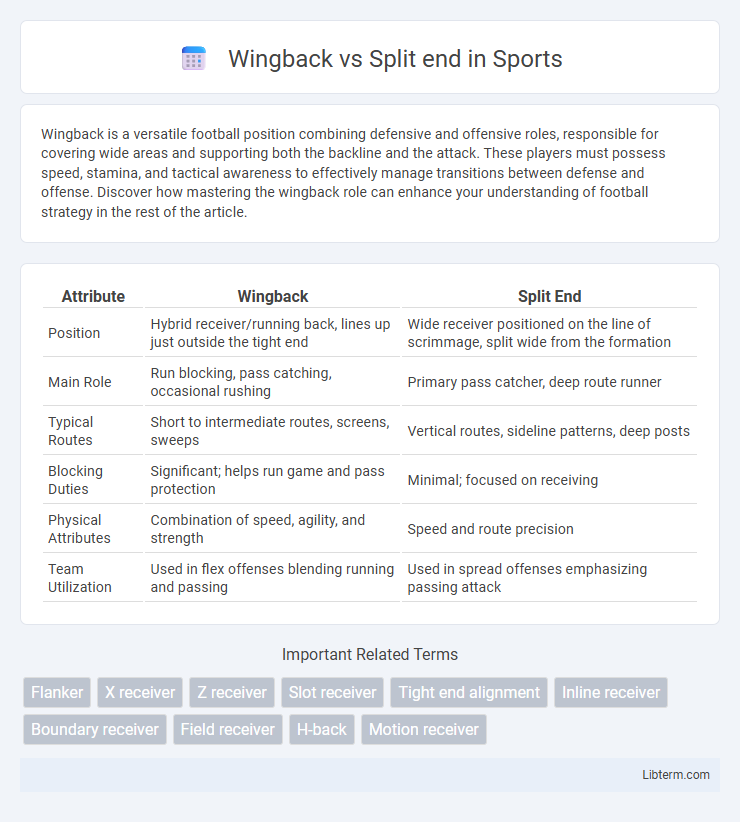 Split end vs Wingback in Sports - What is The Difference?