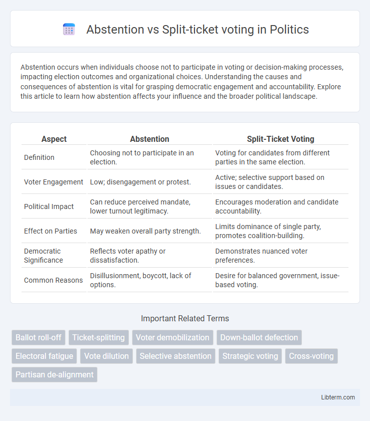 Split-ticket voting vs Abstention in Politics - What is The Difference?