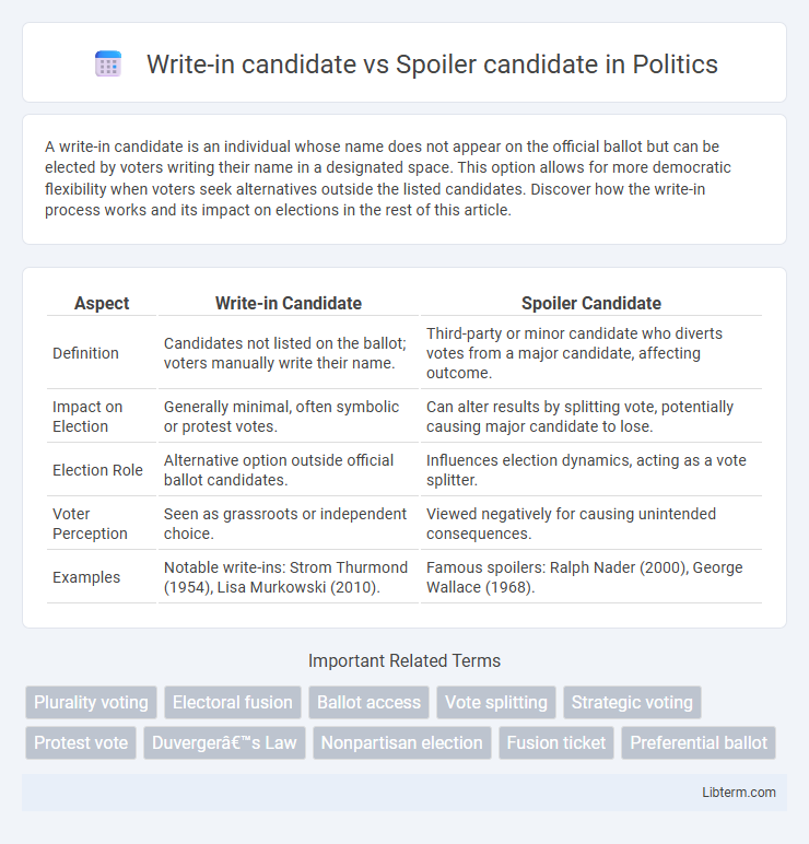 Spoiler candidate vs Write-in candidate in Politics - What is The Difference?
