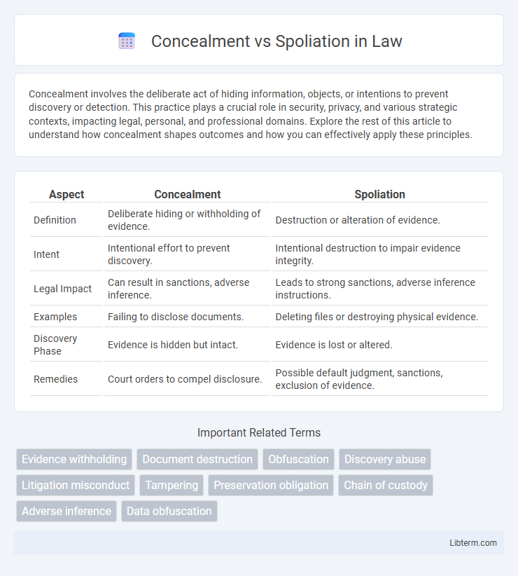 Spoliation vs Concealment in Law - What is The Difference?