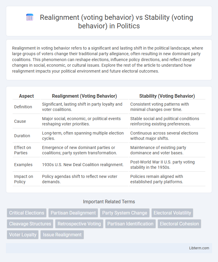 Stability (voting behavior) vs Realignment (voting behavior) in Politics - What is The Difference?
