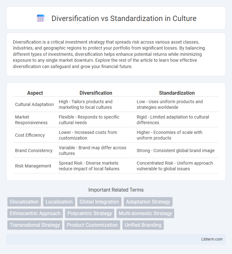 Standardization vs Diversification in Culture - What is The Difference?