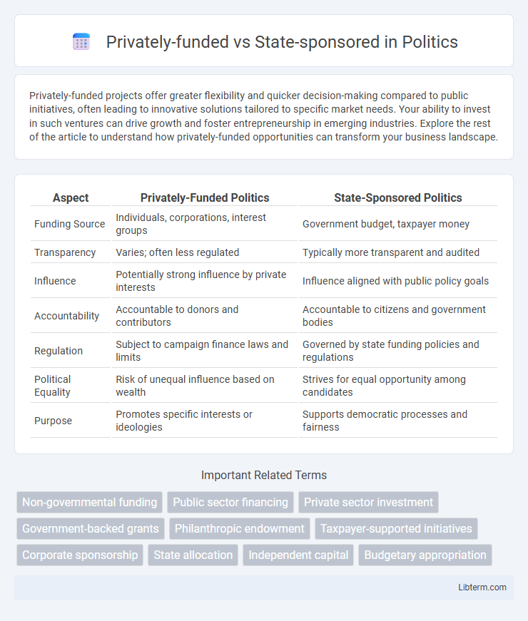 State-sponsored vs Privately-funded in Politics - What is The Difference?