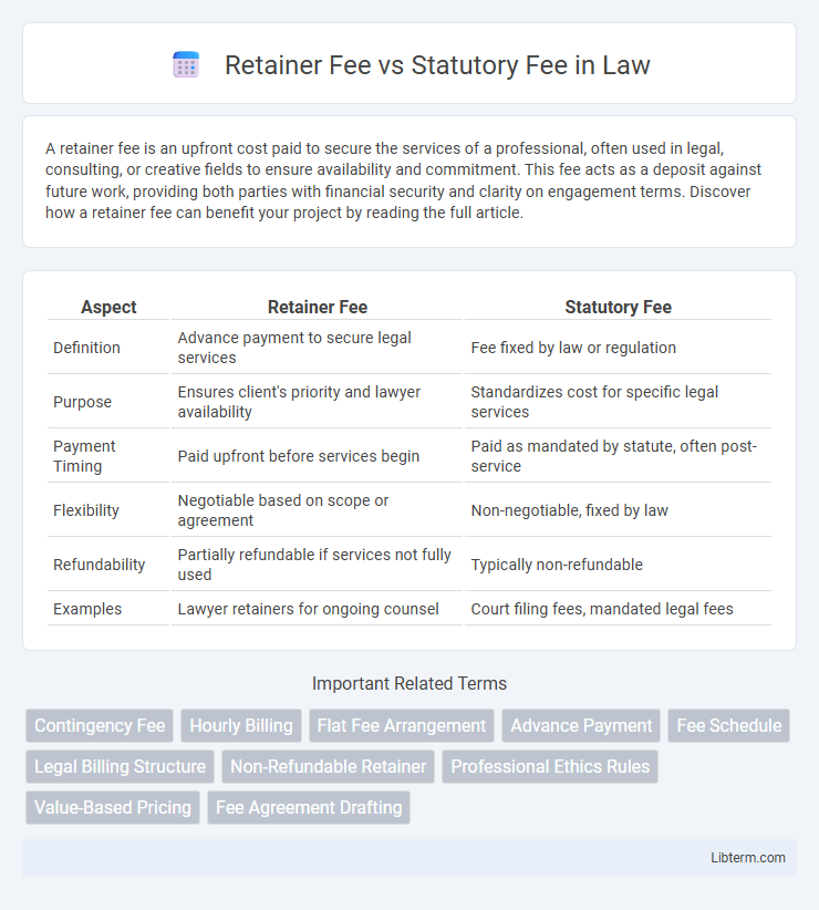 Statutory Fee vs Retainer Fee in Law - What is The Difference?