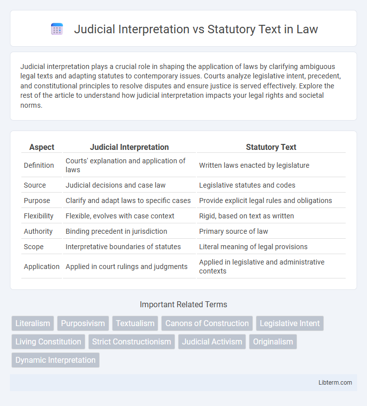Statutory Text vs Judicial Interpretation in Law - What is The Difference?