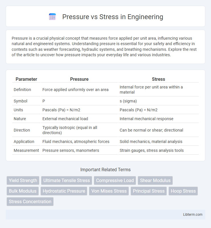 Stress vs Pressure in Engineering - What is The Difference?