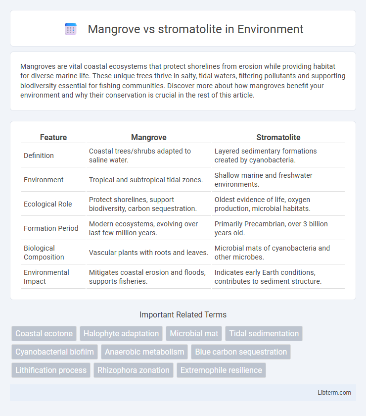 stromatolite vs Mangrove in Environment - What is The Difference?