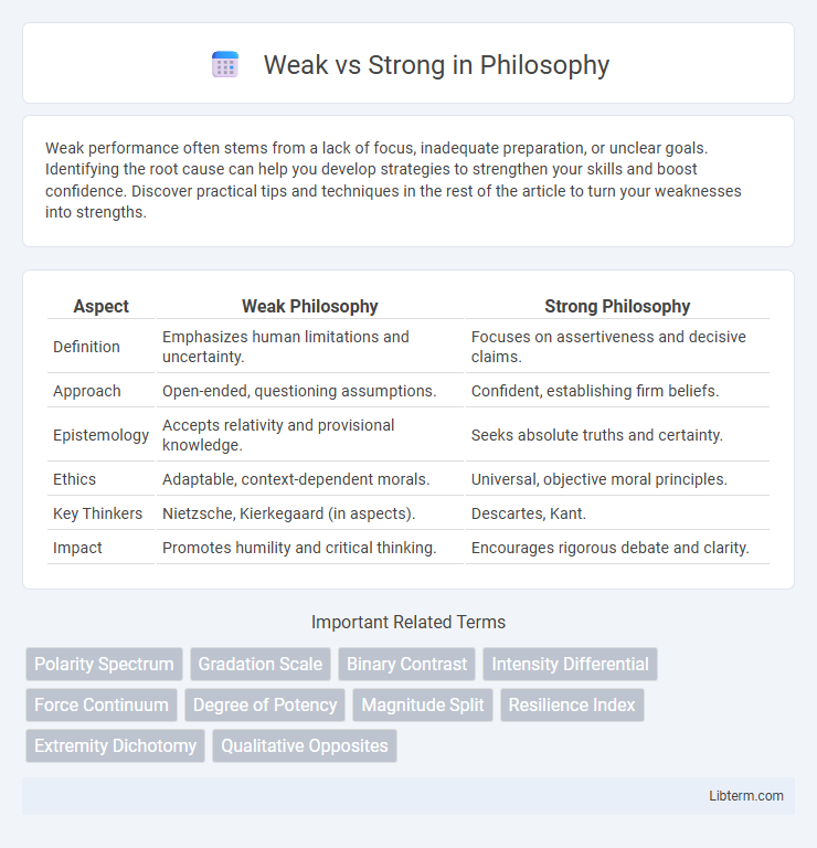 Strong vs Weak in Philosophy - What is The Difference?