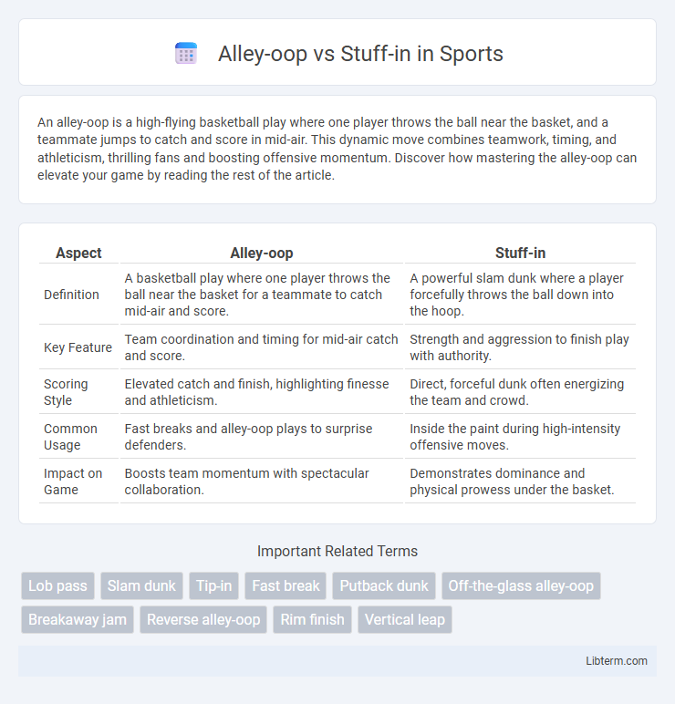 Stuff-in vs Alley-oop in Sports - What is The Difference?