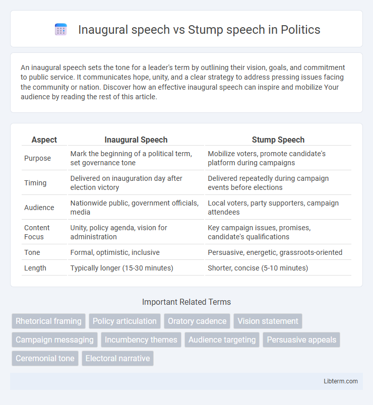 Stump speech vs Inaugural speech in Politics - What is The Difference?