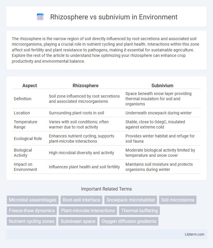 subnivium vs Rhizosphere in Environment - What is The Difference?