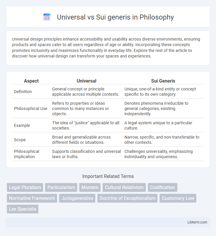 Sui generis vs Universal in Philosophy - What is The Difference?