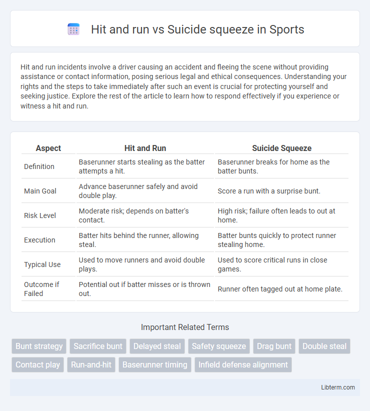 Suicide squeeze vs Hit and run in Sports - What is The Difference?