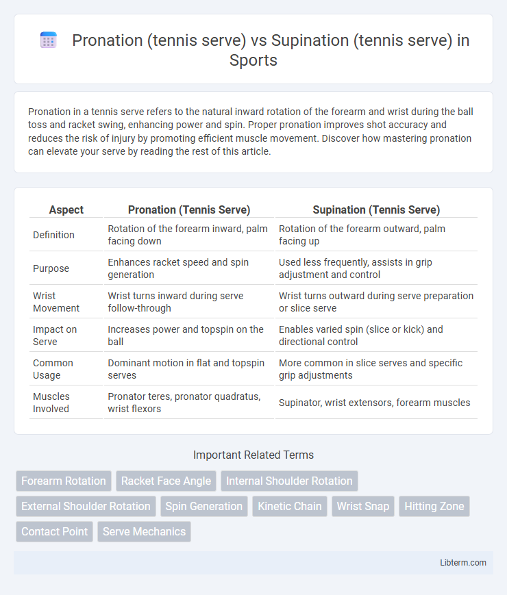 Supination (tennis serve) vs Pronation (tennis serve) in Sports - What is The Difference?