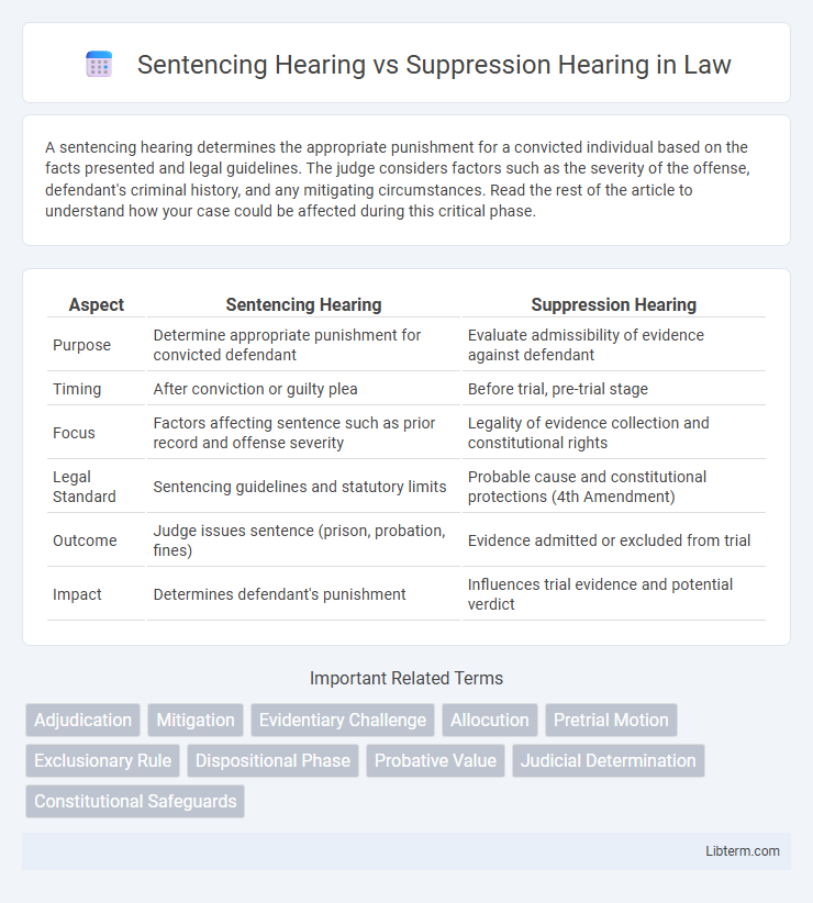 Suppression Hearing vs Sentencing Hearing in Law - What is The Difference?