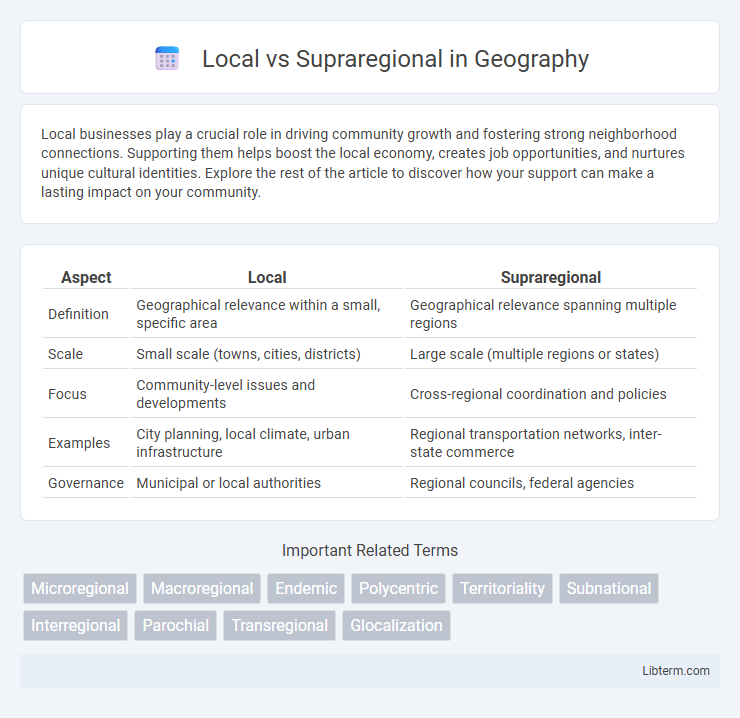 Supraregional vs Local in Geography - What is The Difference?
