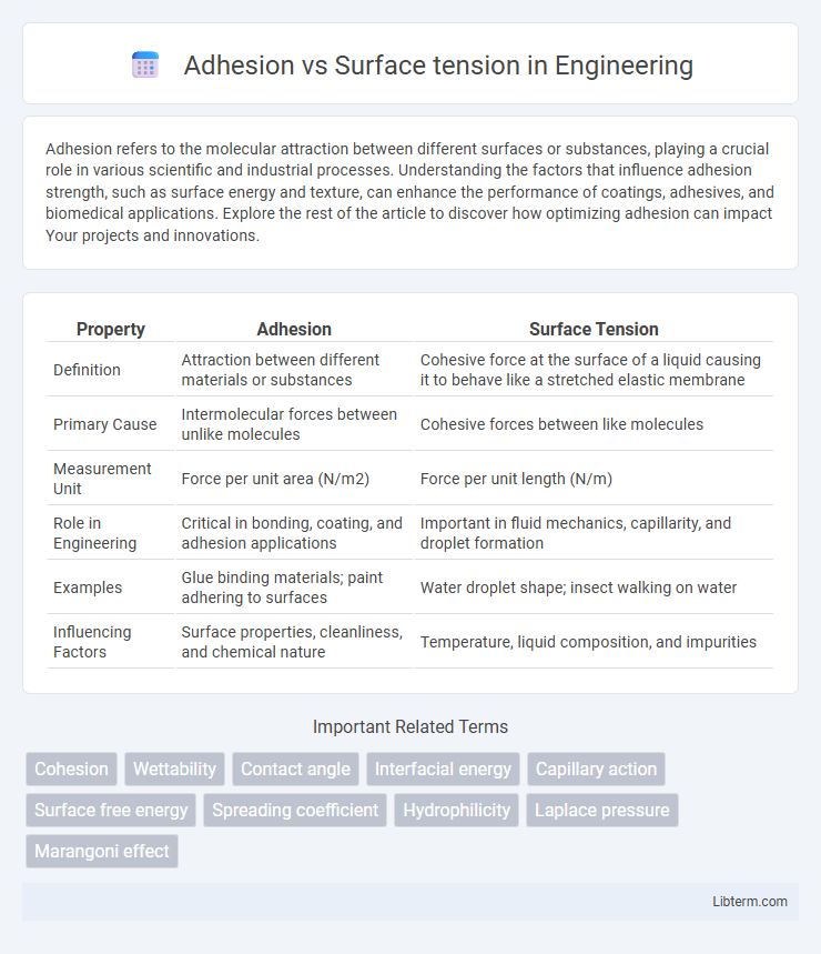 Surface tension vs Adhesion in Engineering - What is The Difference?