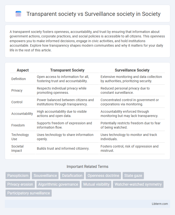 Surveillance society vs Transparent society in Society - What is The Difference?