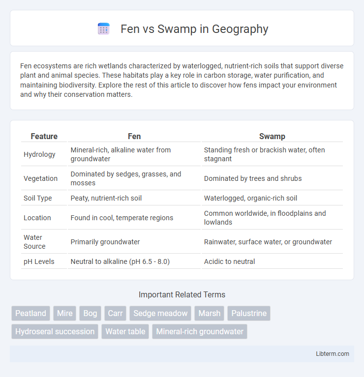 Swamp vs Fen in Geography - What is The Difference?