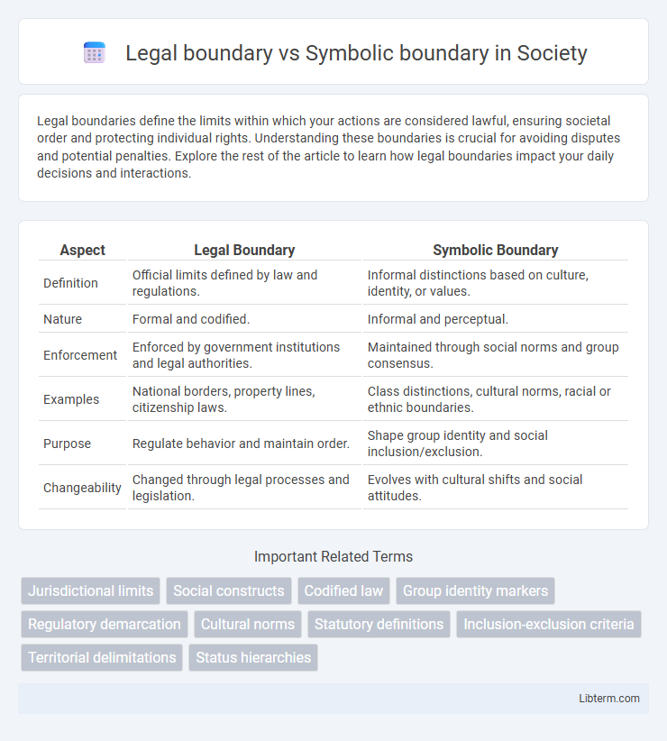 Symbolic boundary vs Legal boundary in Society - What is The Difference?