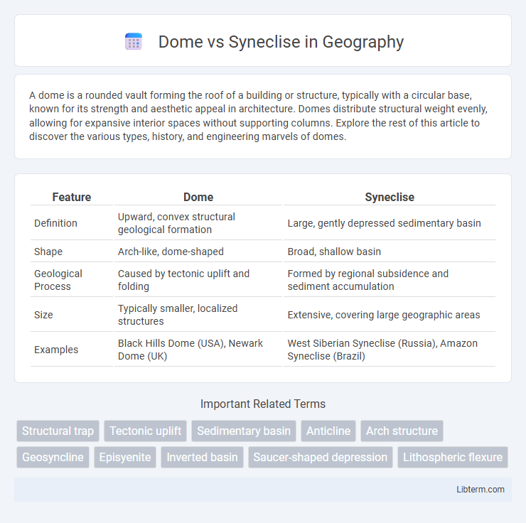 Syneclise vs Dome in Geography - What is The Difference?