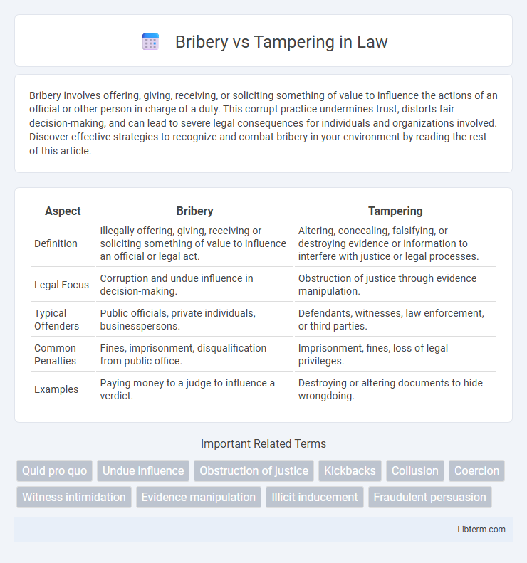 Tampering vs Bribery in Law - What is The Difference?