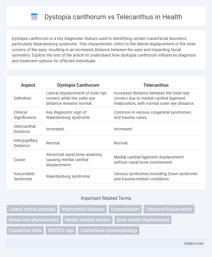 Telecanthus vs Dystopia canthorum in Health - What is The Difference?