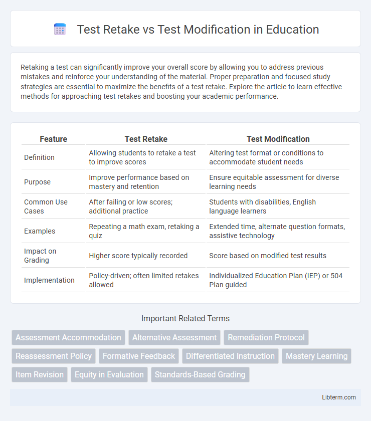 Test Modification vs Test Retake in Education - What is The Difference?