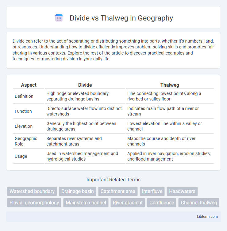 Thalweg vs Divide in Geography - What is The Difference?