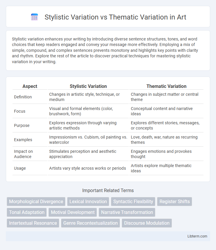 Thematic Variation vs Stylistic Variation in Art - What is The Difference?
