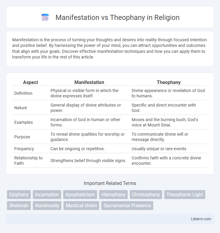 Theophany vs Manifestation in Religion - What is The Difference?