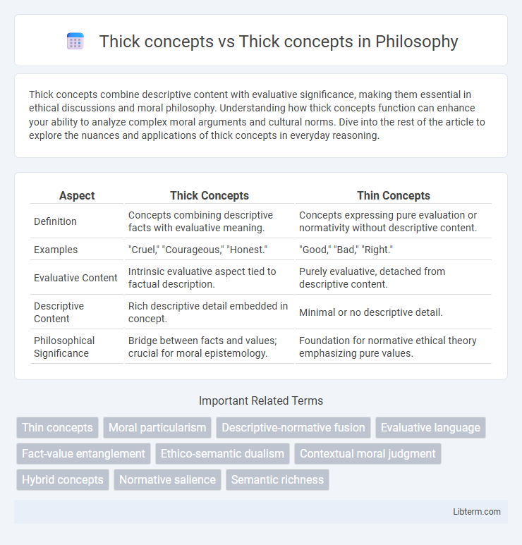 Thick concepts vs Thick concepts in Philosophy - What is The Difference?
