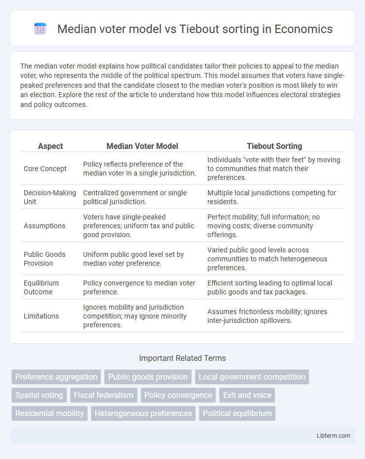 Tiebout sorting vs Median voter model in Economics - What is The Difference?