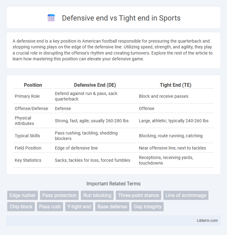Tight end vs Defensive end in Sports - What is The Difference?