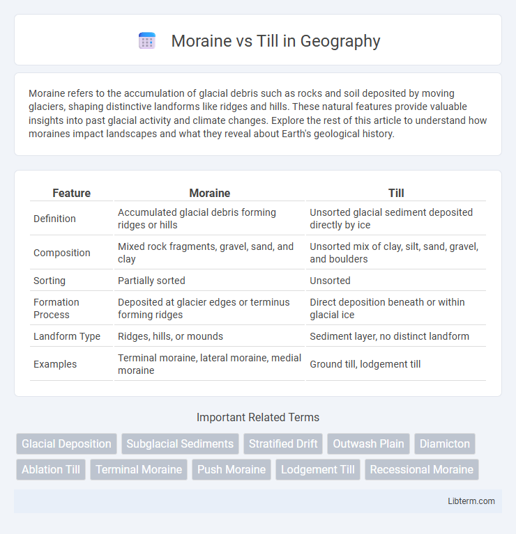 Till vs Moraine in Geography - What is The Difference?