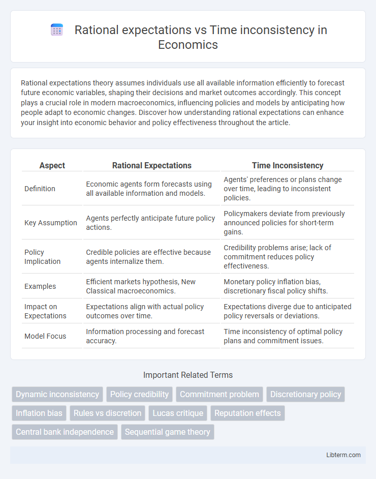 Time inconsistency vs Rational expectations in Economics - What is The Difference?