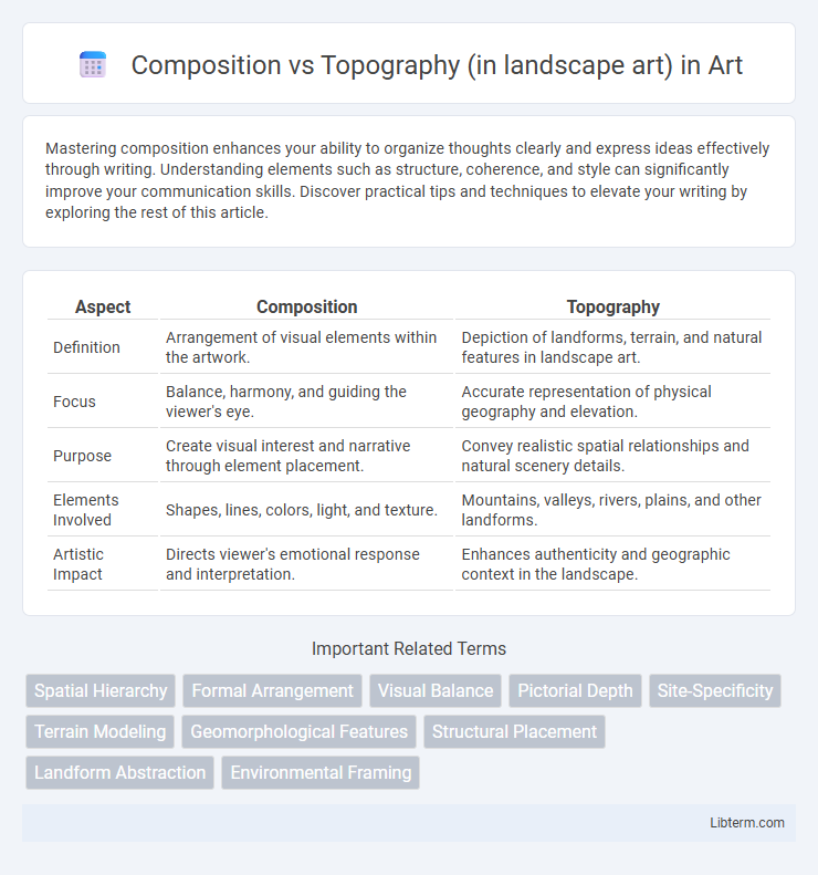 Topography (in landscape art) vs Composition in Art - What is The Difference?