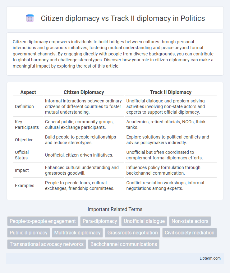 Track II diplomacy vs Citizen diplomacy in Politics - What is The Difference?