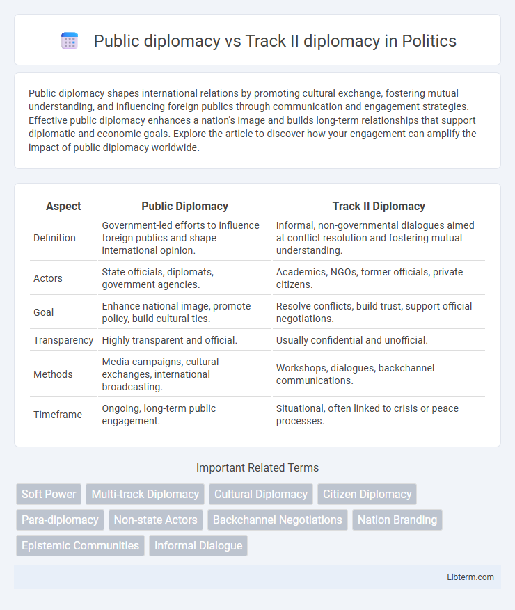 Track II diplomacy vs Public diplomacy in Politics - What is The Difference?